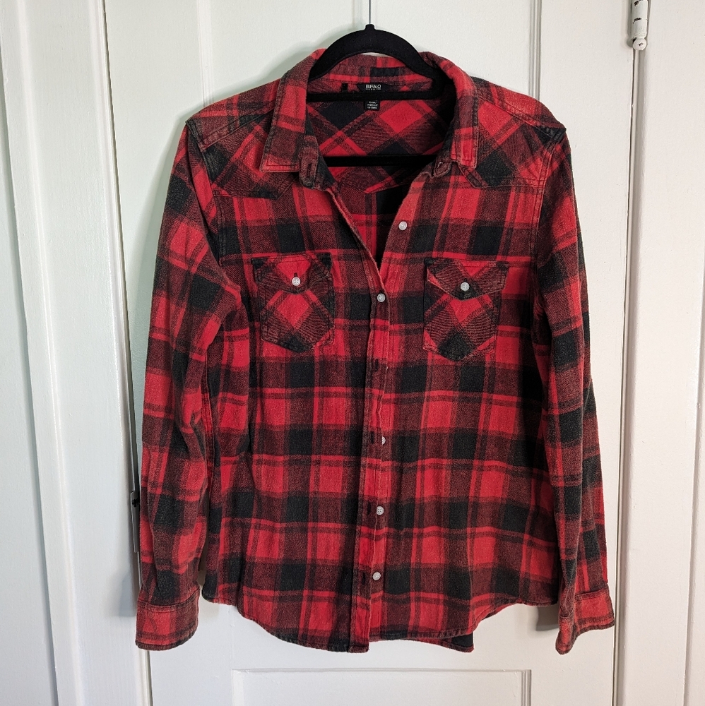 Buffalo David Bitton Vintage Wash Red Plaid